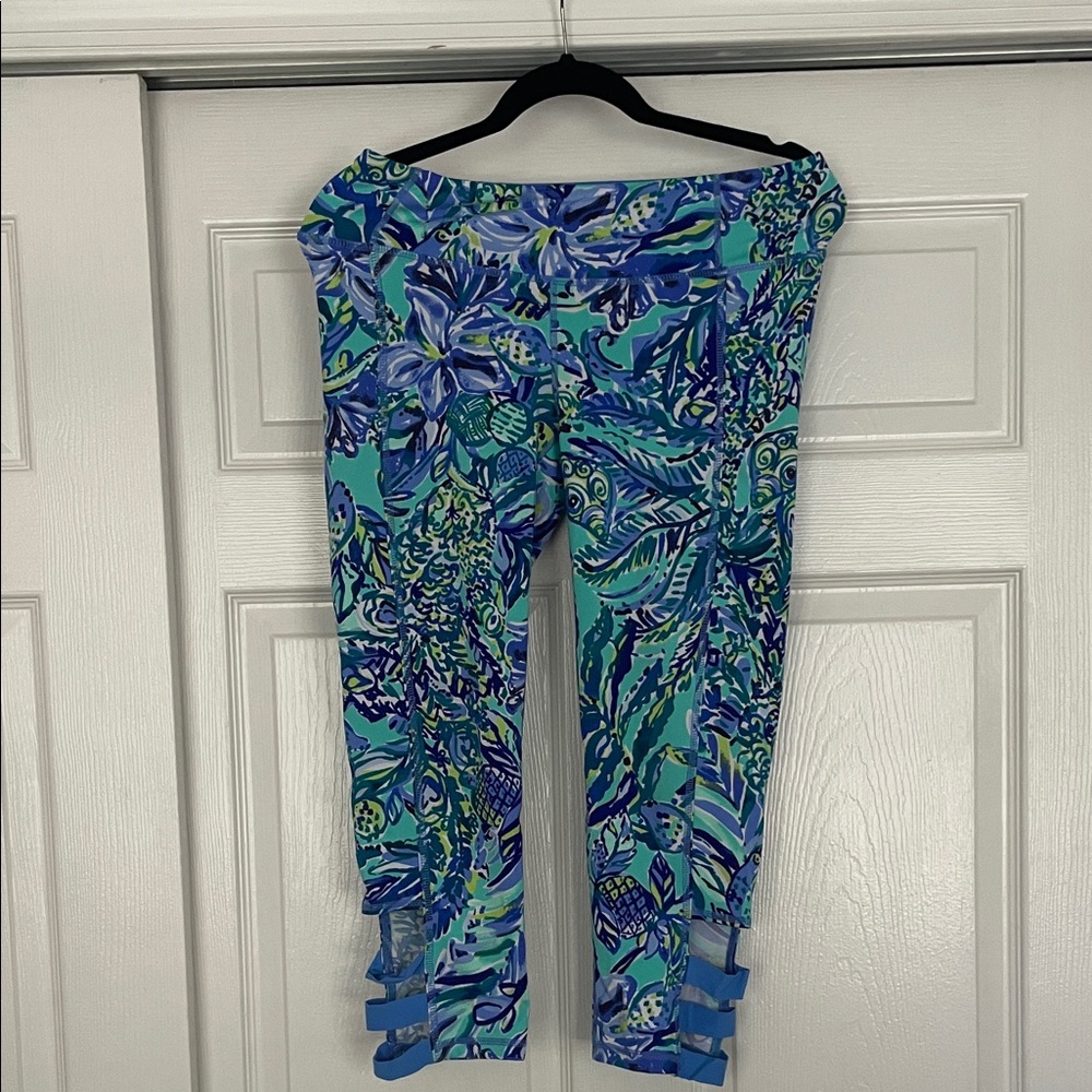 Lilly Pulitzer Blue and Green Luxletic Leggings